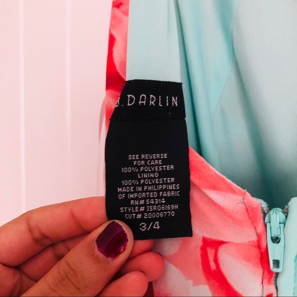 B Darlin Floral-print Chiffon pleated maxi dress - Picture 6 of 6